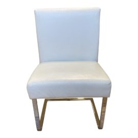 William Sonoma Leather Cantilevered Chair