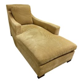 Donghia Bond Street Cut Velvet Champagne Chaise. Original Price: $12,000
