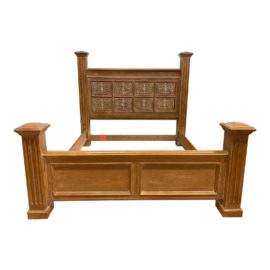 California King Size Drexel Heritage Bel Aire Collection Pine White Wash Bed Frame