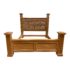 California King Size Drexel Heritage Bel Aire Collection Pine White Wash Bed Frame