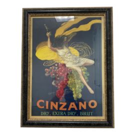 Cinzano Italian Poster Print Custom Framed