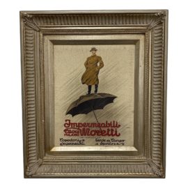 Italian Poster Canvas Print Framed