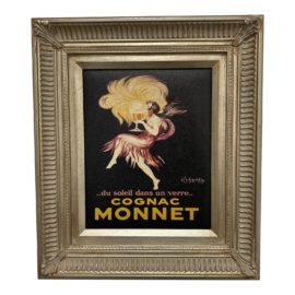 French Poster Canvas Print Framed