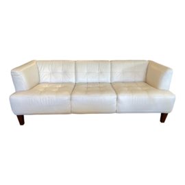 Chateau D' Ax Cream Leather Sofa