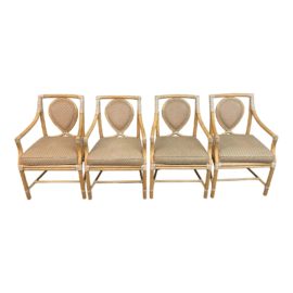 McGuire Furniture Leona Dining Chairs, Set of Four