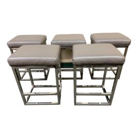 Contemporary Counter Stools, a Set of Five