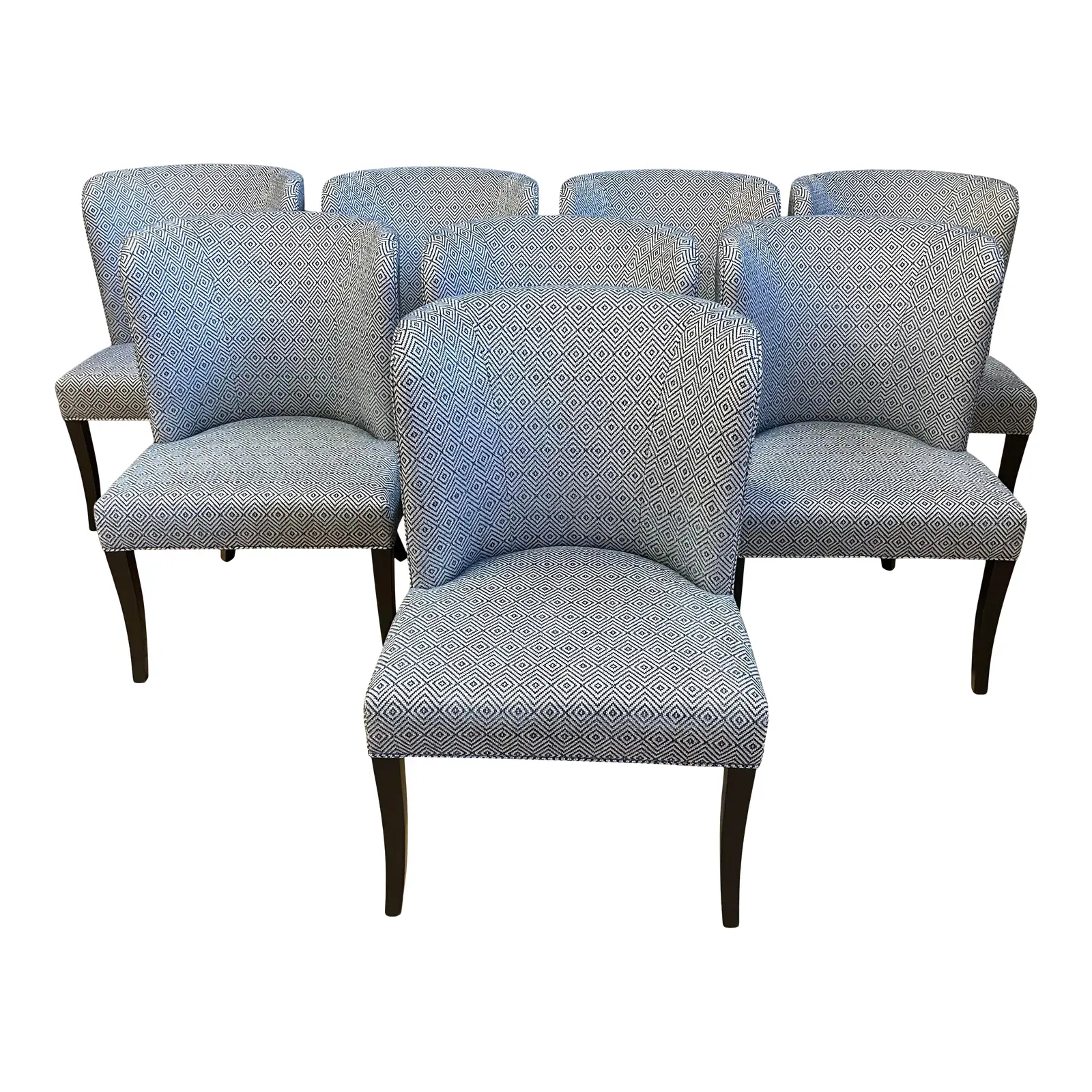 Custom Bella Furniture Upholstered Dining Chair - Set of Eight