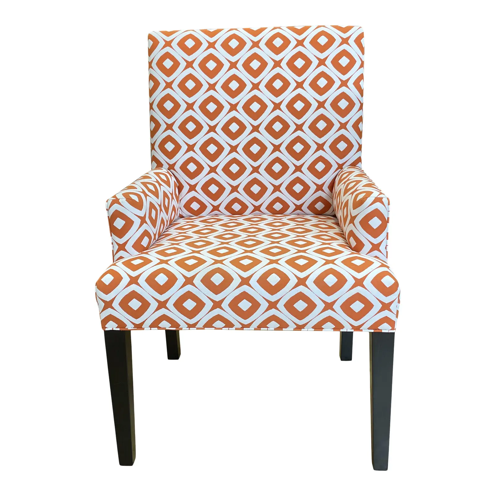 Bella Furniture Orange + Cream Arm Chair