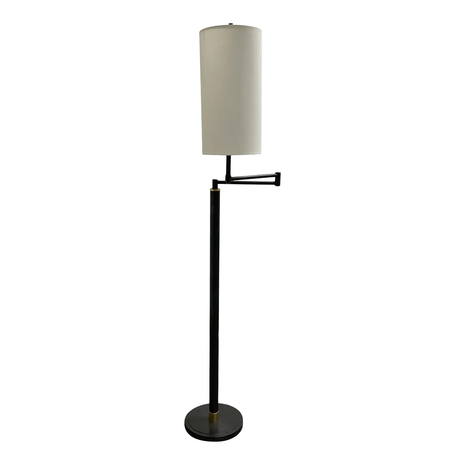 Thomas O'Brien Visual Comfort Lighting Anton Swing Arm Bronze + Antique Brass Floor Lamp. Original Price: $925