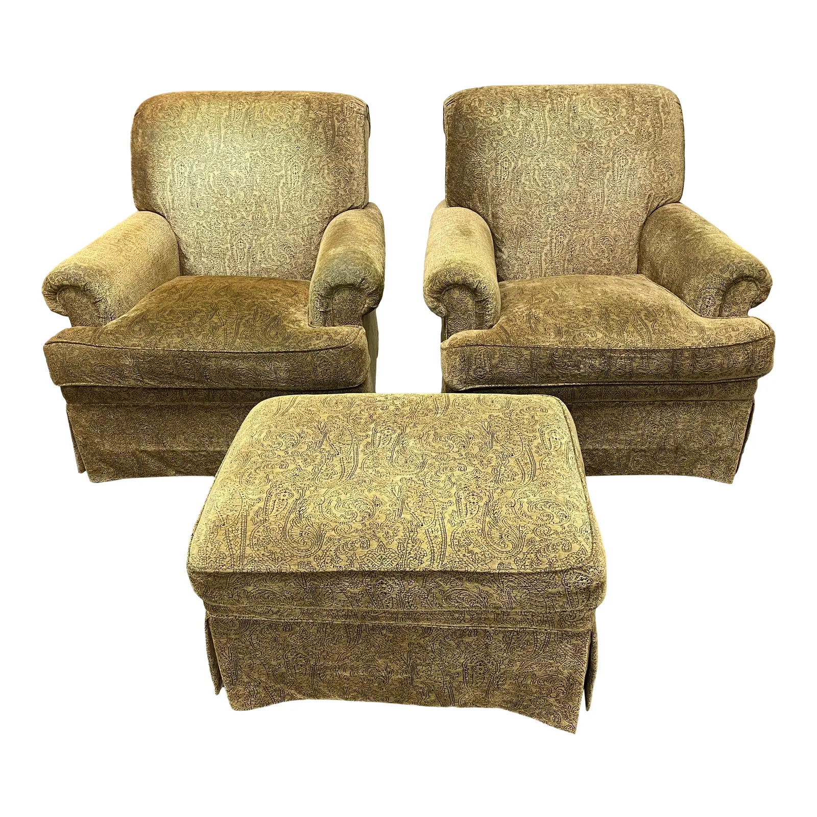 T.R.S. Custom Chairs + Ottoman