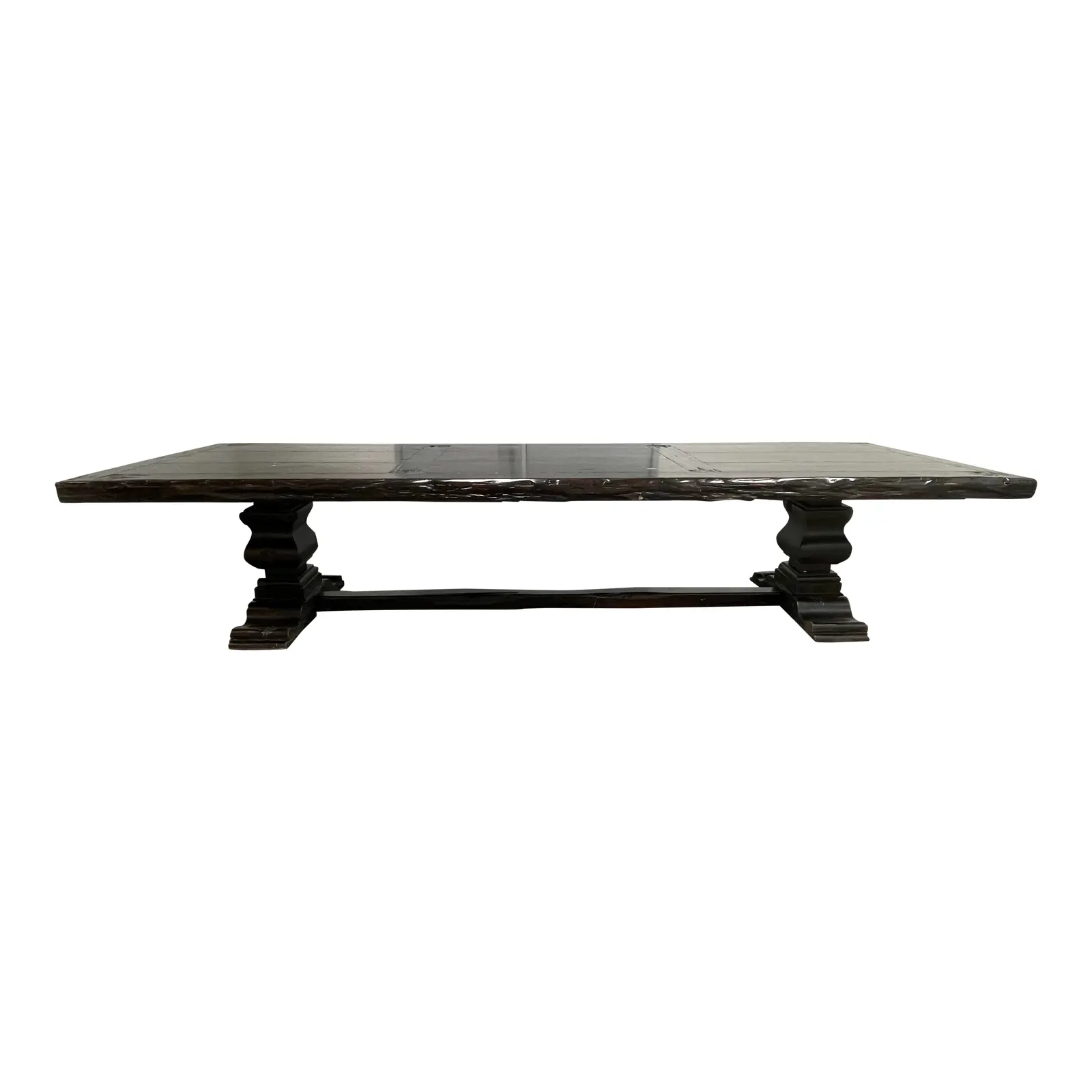 Late 20th Century Monestary Wood Trestle Table