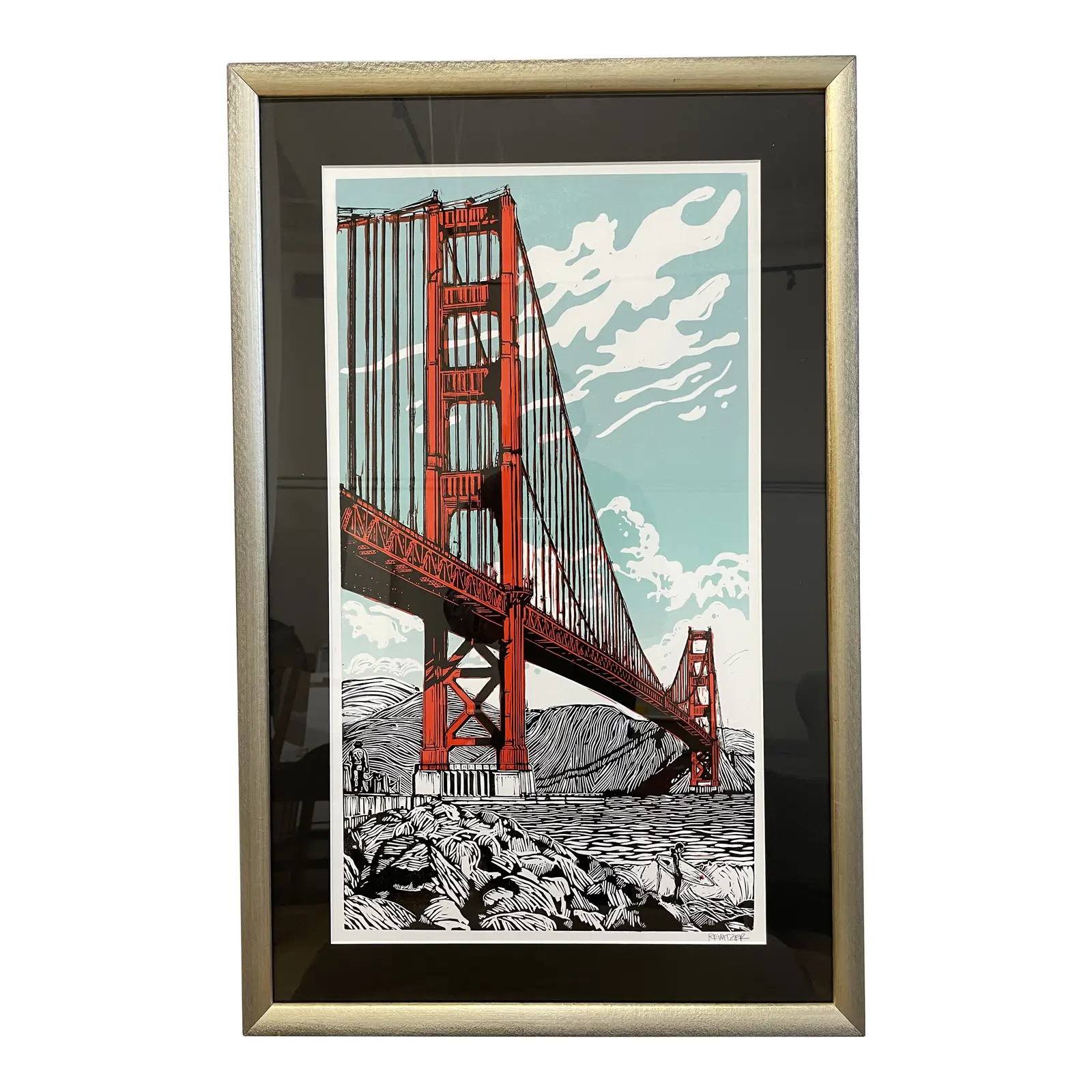 Eric Rewitzer Golden Gate Screen Print Signed Print