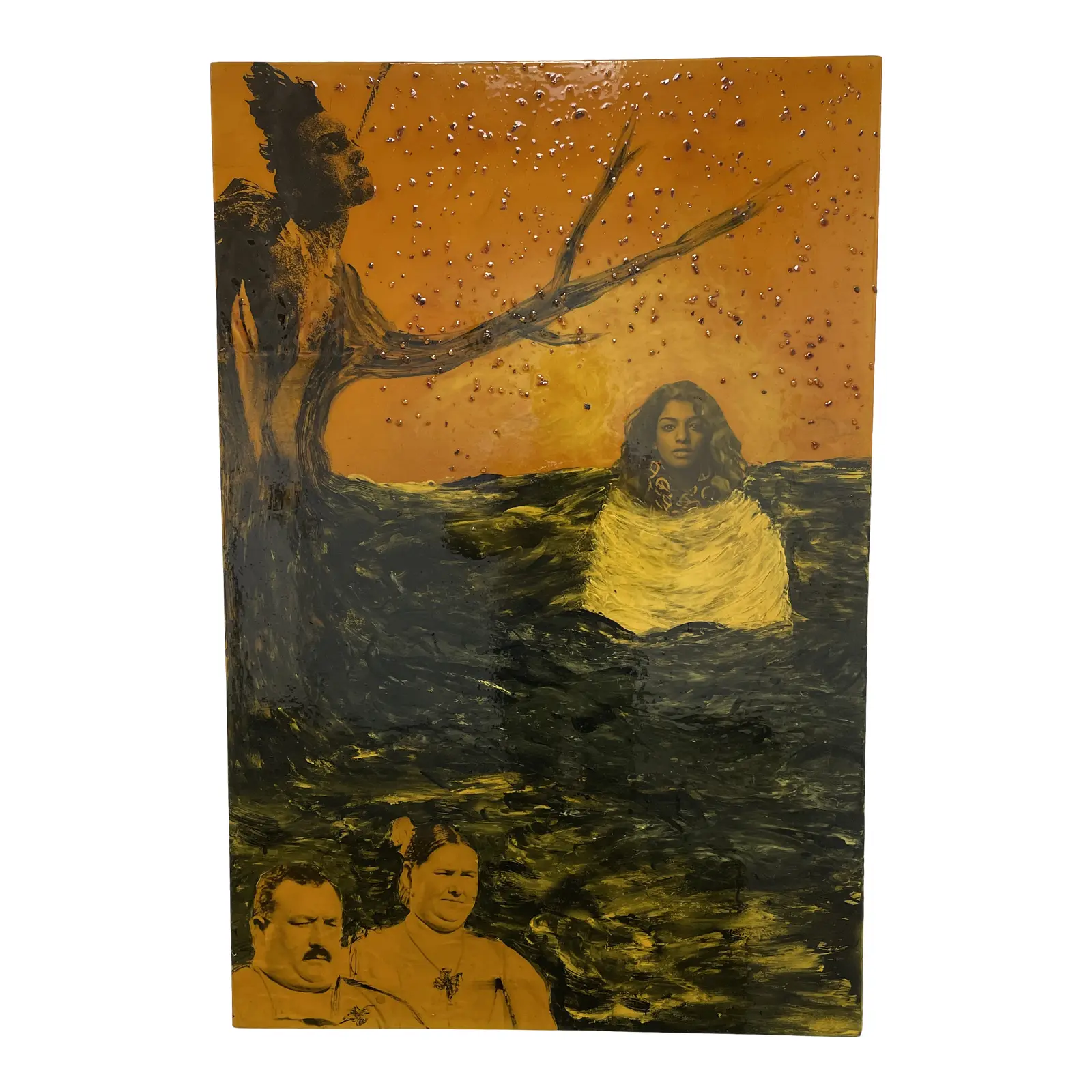 Galang Mixed Media Resin + Collage Signed - 2006