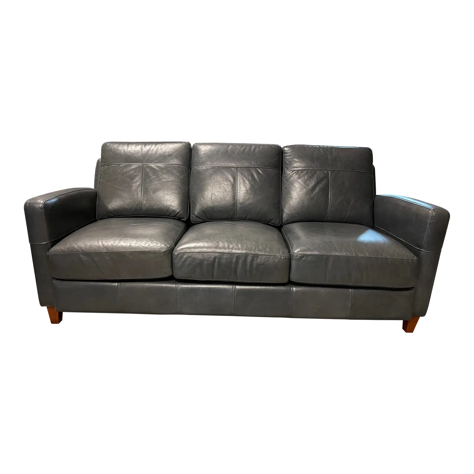 Scandinavian Designs Delmonico Sofa Leather Nogra Granite