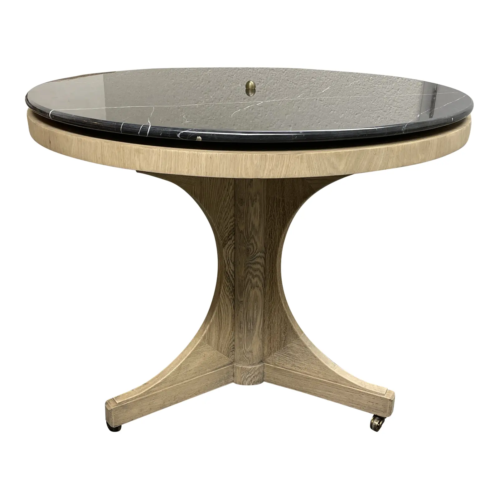 NEW Custom Design Marble + Oak Turn Table. Original Price: $3,100