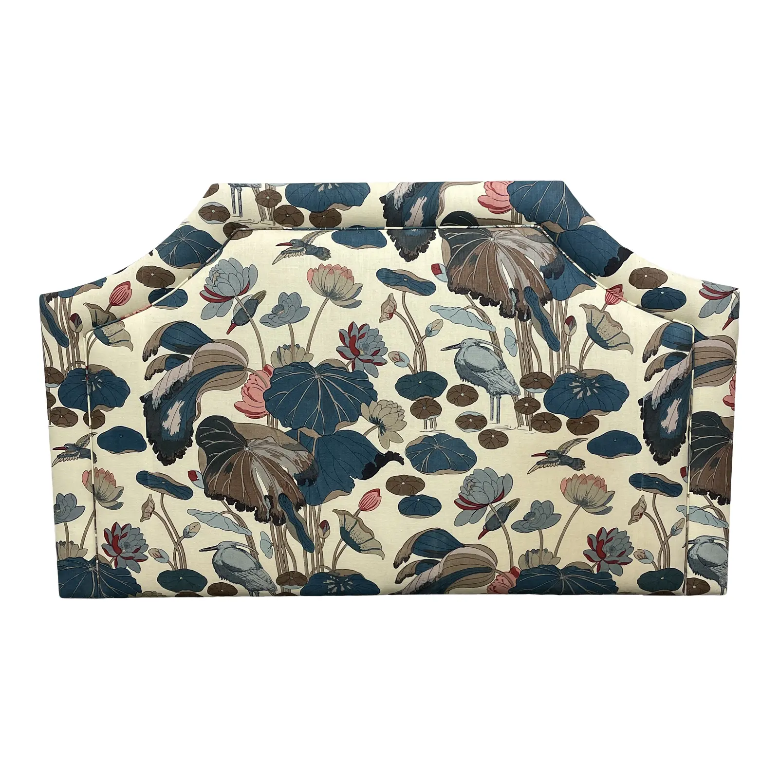 Queen Size Custom Gp & J Baker "Nympheus" Upholstered Headboard. Original Price: $1,500