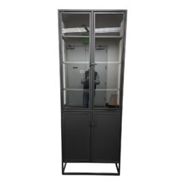 Crate & Barrel Casement Black Tall Cabinet