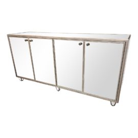 Contemporary Mercury Mirrored Four Door Sideboard