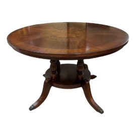 Empire Style Marquetry Inlay Style Round Table