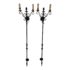 Mid 20th Century Wrought Iron Torchiere Wall Sconces - a Pair