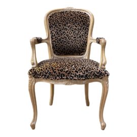 Late 20th Century Bergere Cheetah Arm Chair