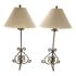 Dana Creath Lighting Hand Forged Iron Table Lamps, a Pair. Original Price: $2,000