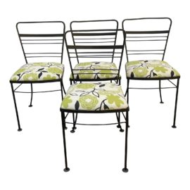 Mid 20th Century 1950's Salterini Iron Chairs, a Set of Four