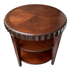 Scalloped Round Side Table