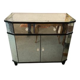 Jardin en Fleurs Mercury Finished Mirrored Glass Cabinet