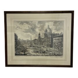 Custom Framed 18th Century Italian Michaelangelo Etching Reproduction