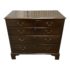 Early 20th Century Five Drawer Wood + Brass Chest