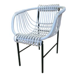 NEW Strala Seefelder White Rattan Chair