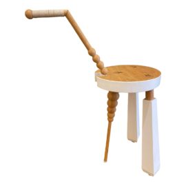 Christopher Roy Why Not Bespoke April Fools White Stool / Table + Handle