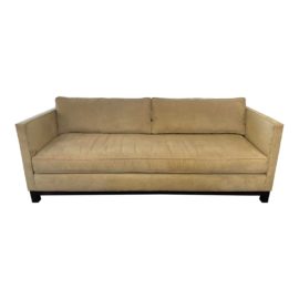 Mitchell Gold Clifton Microsuede Sofa. Original Price: $3,220