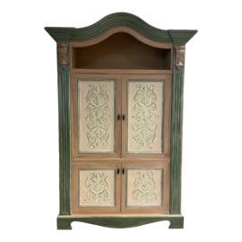 Late 20th Century French Country Hand Painted Custom Armoire