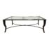 Late 20th Century Maison Jenson Style Custom Design Iron + Glass Coffee Table