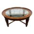 PT. Millennium Ratanindo Perkasa Glass + Wood + Iron Round Coffee Table