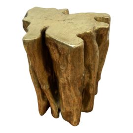 Phillips Collection Copse Gilt Gold Tree Stump Stool. Original Price: $989
