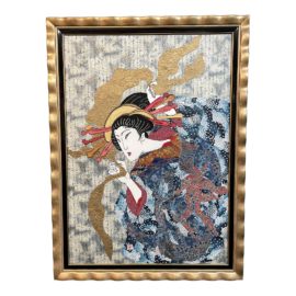 Nicole M. Lomangino "Uzume", Original Large Framed Collage