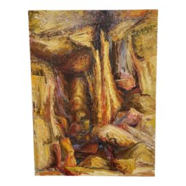 Circa 1963 Becky Bodi Original Abstract Painting "Yosemite"