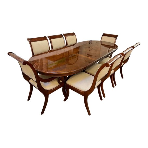bernhardt-furniture-conservatory-dining-table-8-chairs-3570