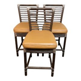 McGuire Furniture Scala Counter Height Stools, Set of Three
