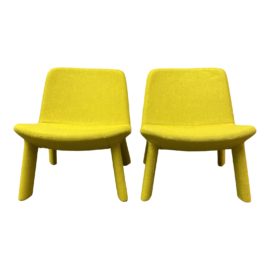 Blu Dot Neat Lounge Vesper Citron Chairs, a Pair. Original Price: $1,600