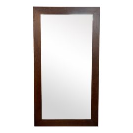 Pottery Barn Wood Whisky Framed Floor or Wall Mirror