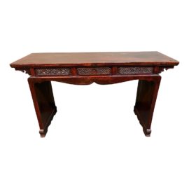 Late 20th Century Asian Carved Altar Style Console