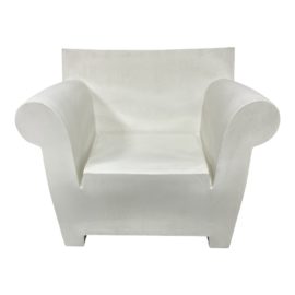 Kartell Outdoor Bubble Club White Zinc Lounge Chair. Original Price: $855