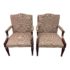 Ralph Lauren Plaid Bergerre Arm Side Chairs - a Pair
