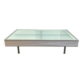 Cattelan Italia Contemporary Metal + Glass Lyft Up Glass Coffee Table