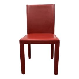Room & Board Maria Yee Red Leather Side Chair