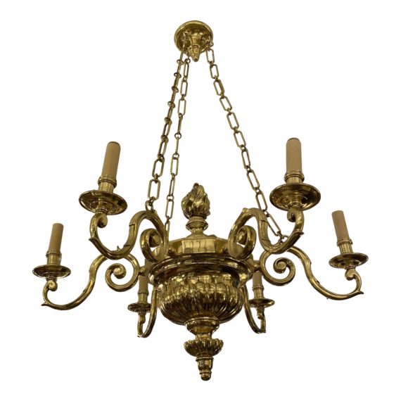 1975-chapman-9-light-brass-flame-chandelier-7317